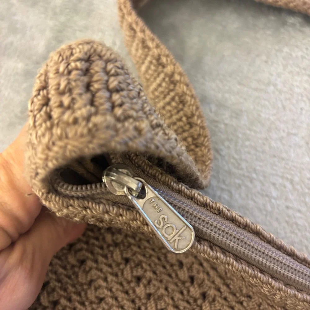The Sak Crochet Shoulder Bag Womens Medium Brown Good